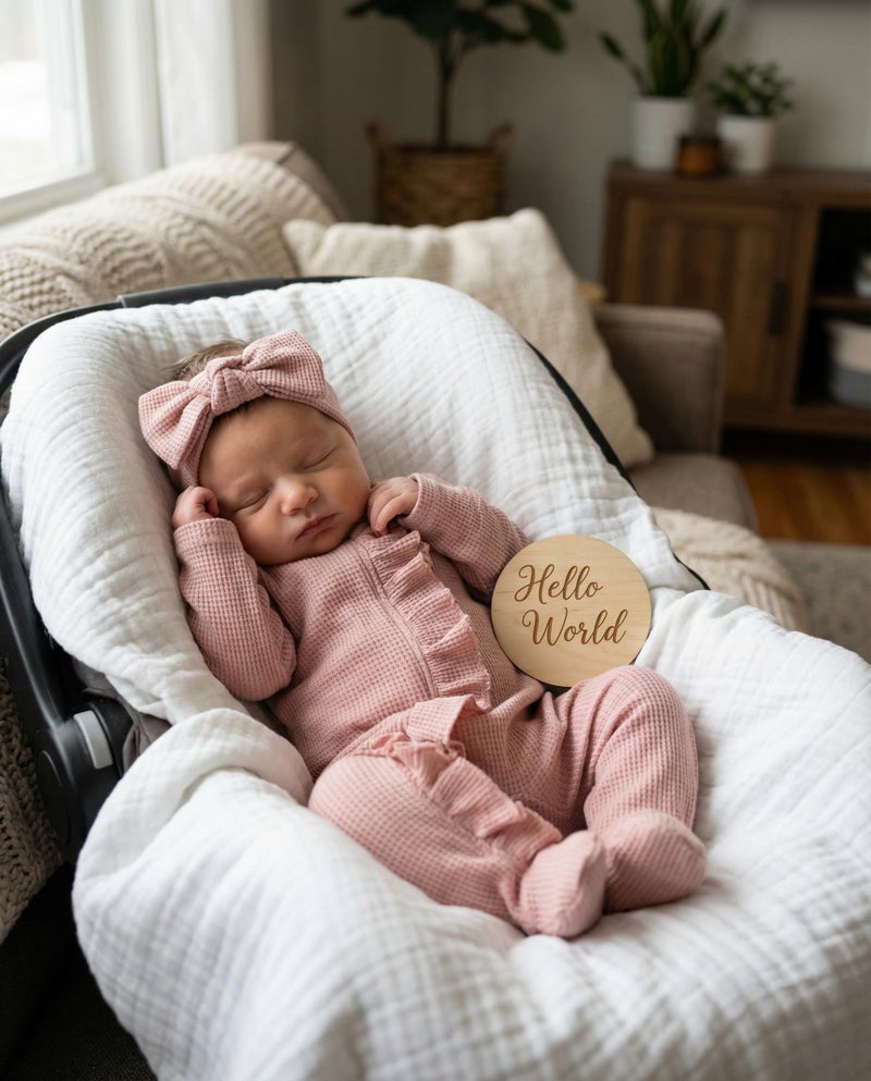 CIYCUIT Baby Girls Clothes Newborn Long Sleeve Zip Up Onesie Romper with Headband Fall Winter Outfits Pink 0-3 Months - Image 2