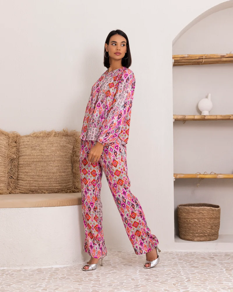 That’s My Gal Ikat Printed Co-Ord Shirt