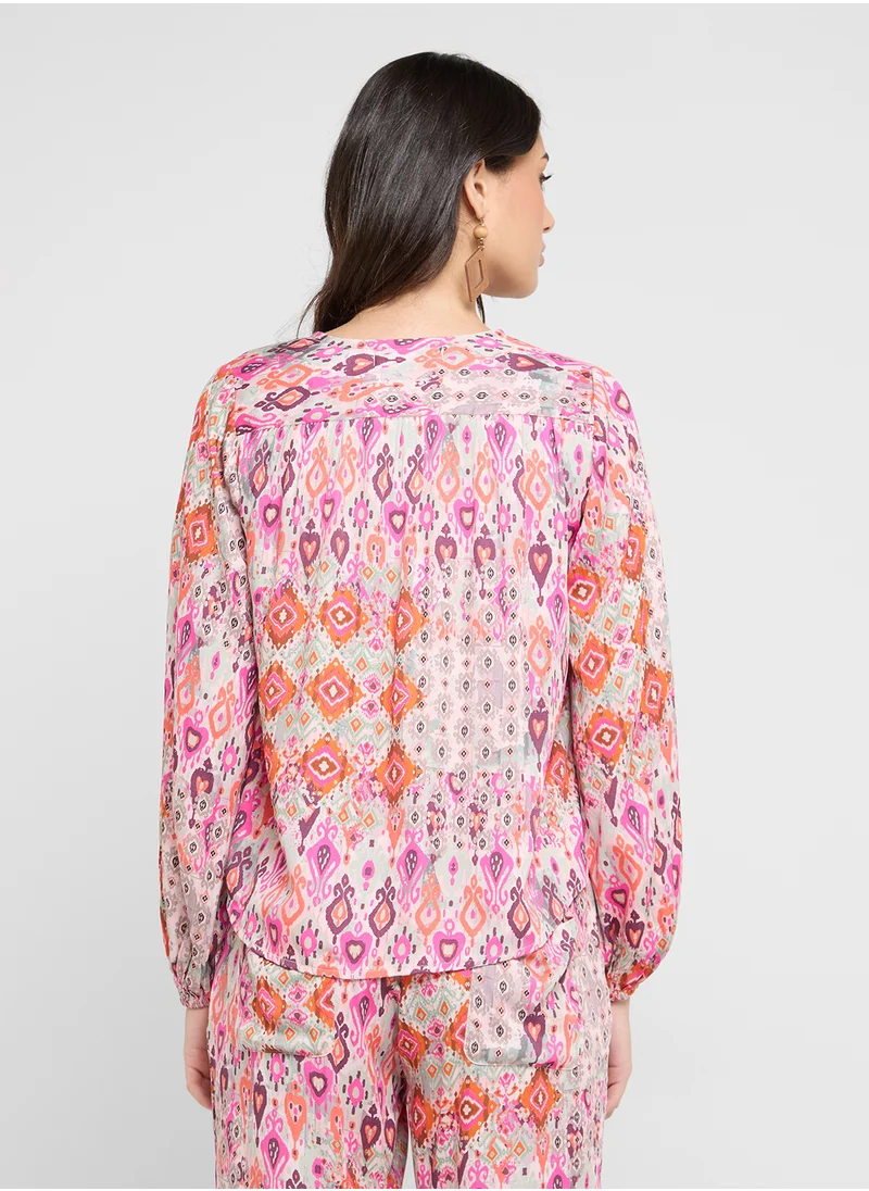 That’s My Gal Embroidered Printed Co-Ord Shirt