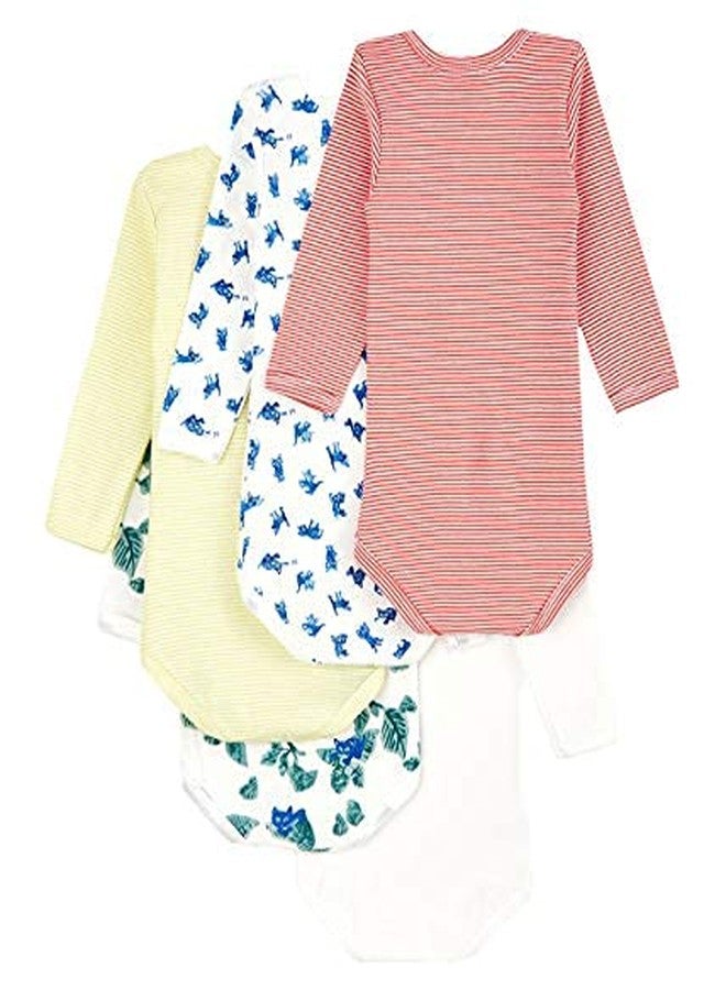 Petit Bateau بدلة بادي طويلة الأكمام بنمط القطط للأطفال من بيتي باتو - مجموعة 5 قطع STYLE 59427 1-36 شهر (مقاس 3 أشهر STYLE 59427) - Image 2