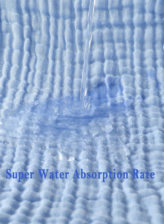 SnugOre Muslin Hooded Baby Towels Baby Bath Towel with 100%, 32x32 Inch Cotton Super Soft Super Absorbent, Suitable for Newborn Care and Young Children Up to 3 Years Old（Blue & Green） - Image 3