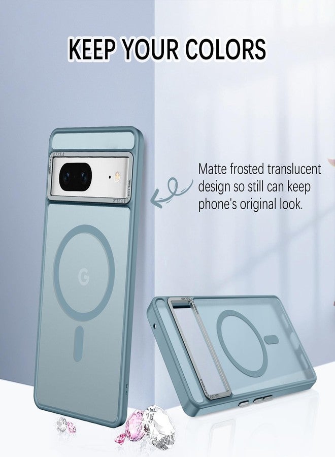 BENTOBEN Google Pixel 7 Case [Magsafe Compatible] Magsafe Translucent Matte Magnetic Case, Slim Shockproof Protective Case for Women Men, 6.4 Inch, Blue Gray - Image 3