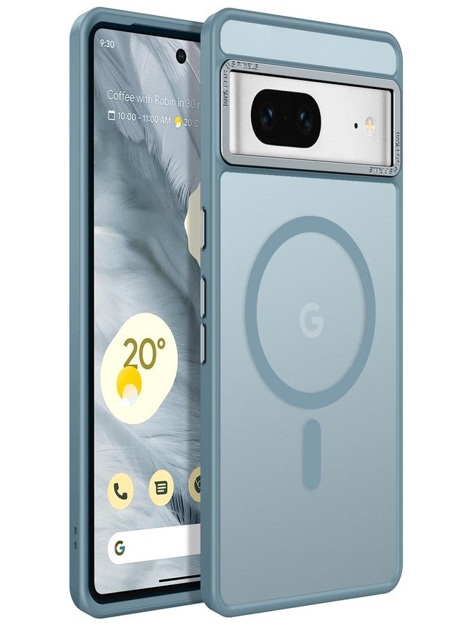 BENTOBEN Google Pixel 7 Case [Magsafe Compatible] Magsafe Translucent Matte Magnetic Case, Slim Shockproof Protective Case for Women Men, 6.4 Inch, Blue Gray - Image 1
