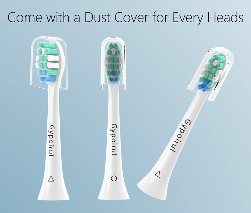 Gypoirul Toothbrush Replacement Heads Compatible with Philips Sonicare Replacement Heads, Electric Brush Head for 4100 5100 6100 9023 W Optimal Plaque Control 10 Pack, Green-blue - Image 5