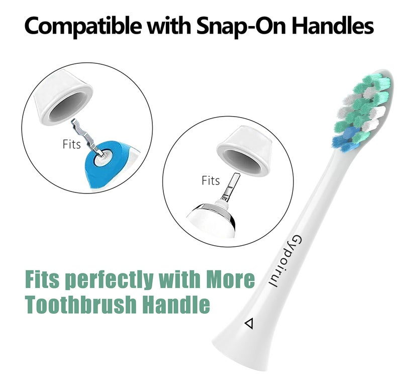 Gypoirul Toothbrush Replacement Heads Compatible with Philips Sonicare Replacement Heads, Electric Brush Head for 4100 5100 6100 9023 W Optimal Plaque Control 10 Pack, Green-blue - Image 3
