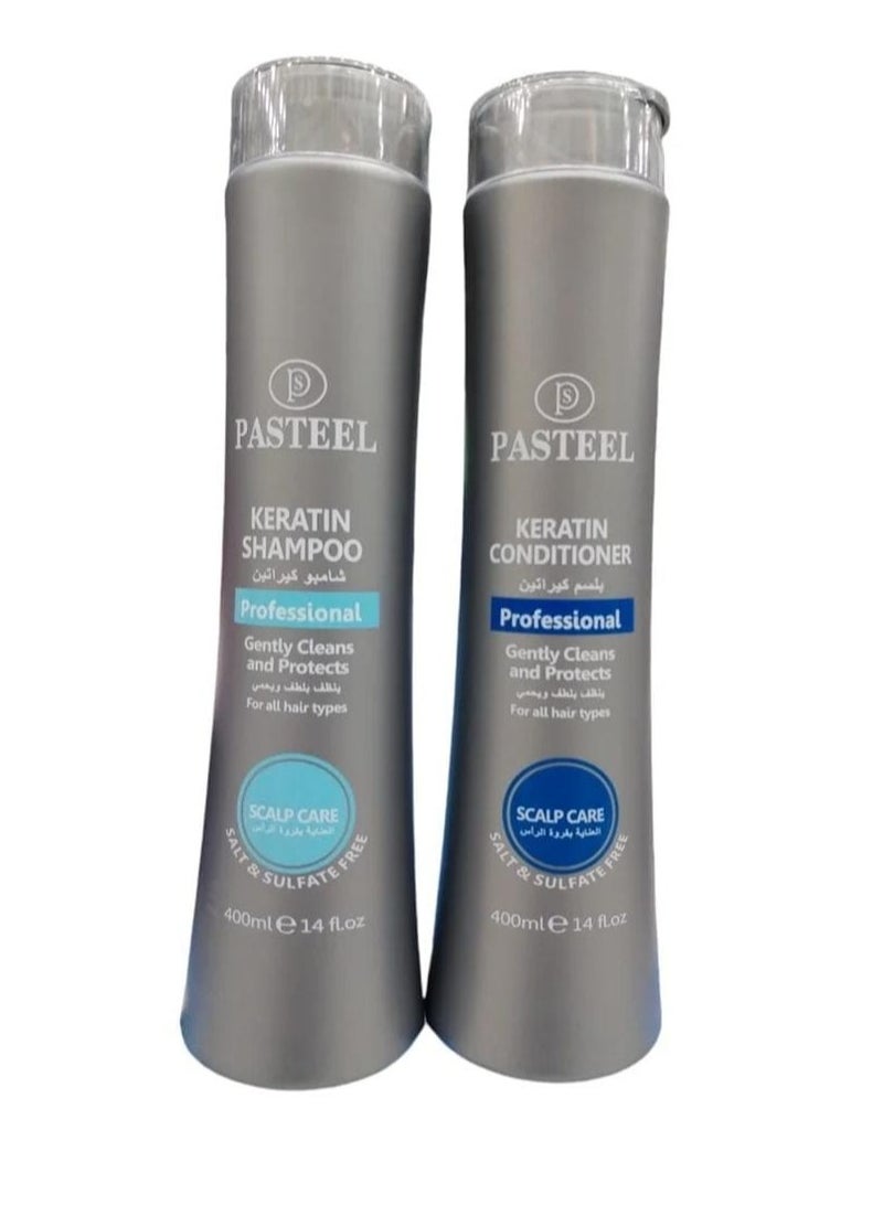 باستيل مجموعة شامبو وبلسم الكيراتين 400 مل - Image 1
