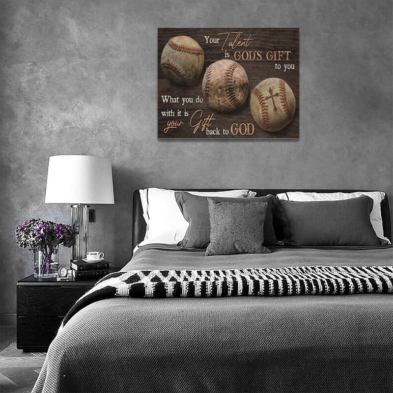 remzoke Inspirational Baseball Wall Art - Image 5