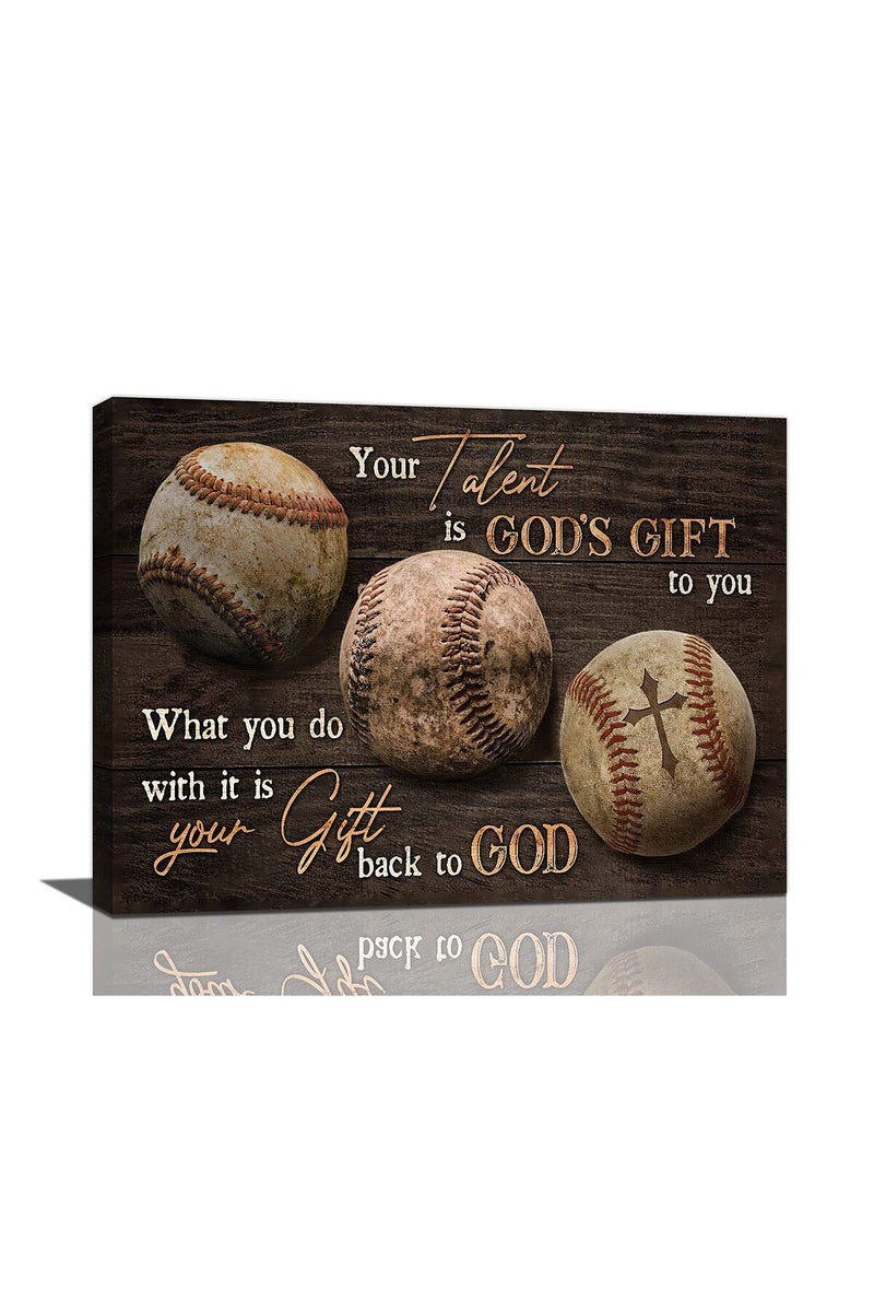 remzoke Inspirational Baseball Wall Art - Image 1