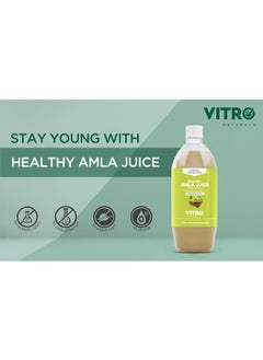 VITRO Healthy Amla Juice 1L | 100% Natural Banarasi Amlas | Improves Skin Health & Hair Growth | Rich In Vitamin C | Good Immunity Booster | Supports Digestion | No Added Sugar  - Image 2