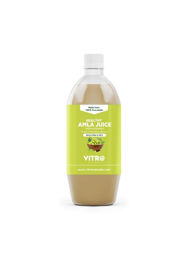 VITRO - Healthy Amla Juice 1L | 100% Natural Banarasi Amlas | Improves Skin Health & Hair Growth | Rich In Vitamin C | Good Immunity Booster | Supports Digestion | No Added Sugar - Image 1