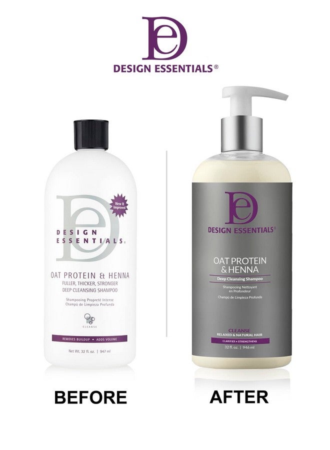 Design Essentials شامبو تنظيف عميق بروتين الشوفان والحناء 32 أونصة (قد يختلف التغليف) - Image 5