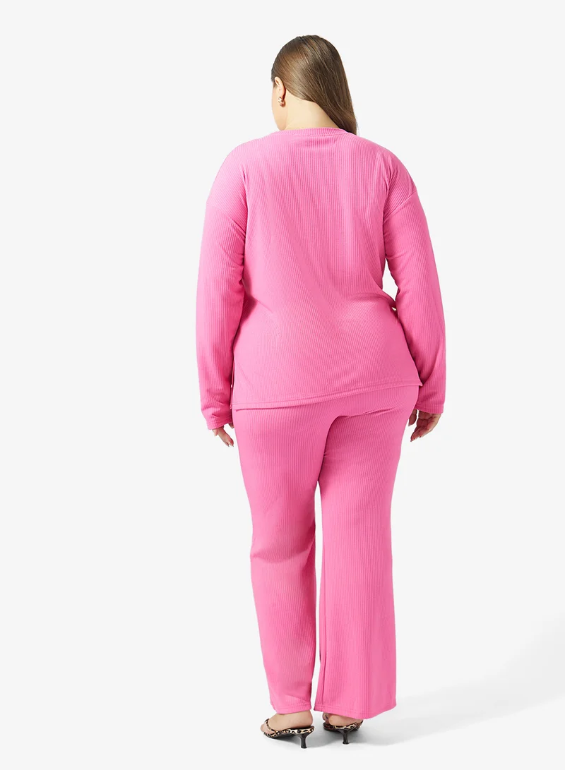 جينجر بلس طقم ملابس منزلية مضلع