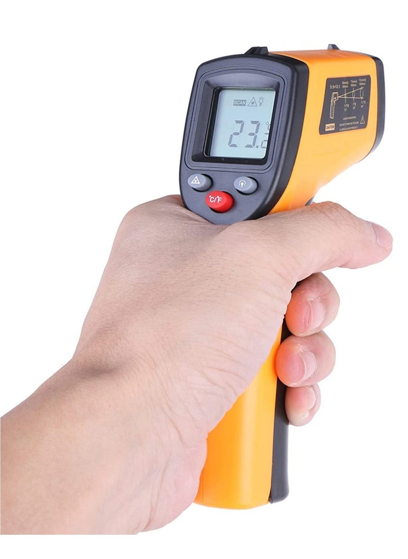 Digital Infrared Thermometer, -50-380°C Industrial Temperature Gun Non-Contact with Backlight (NOT for Humans) Thermometer for Kitchen Food Meat Car BBQ Automotive and Industrial - Image 1