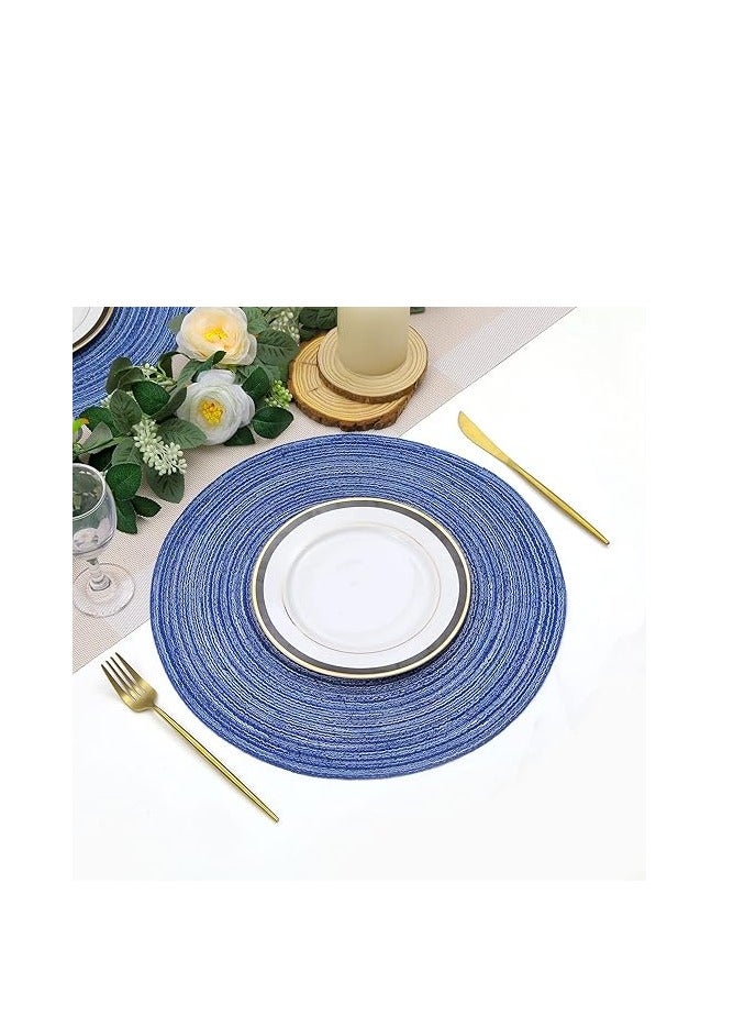 Round Placemats Set of 4 – Braided Circle Place Mats, Washable 12-Inch Table Mats for Kitchen and Dining, Durable and Stylish Braided Mats for Home, Protects Tables from Spills and Heat  - Image 5