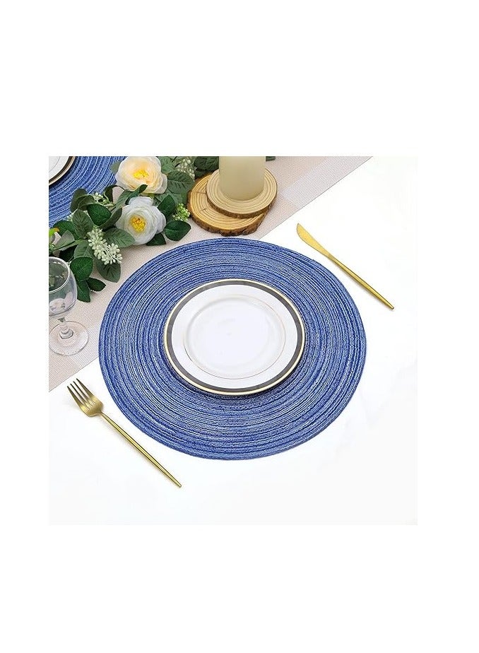 Round Placemats Set of 4 – Braided Circle Place Mats, Washable 12-Inch Table Mats for Kitchen and Dining, Durable and Stylish Braided Mats for Home, Protects Tables from Spills and Heat  - Image 3