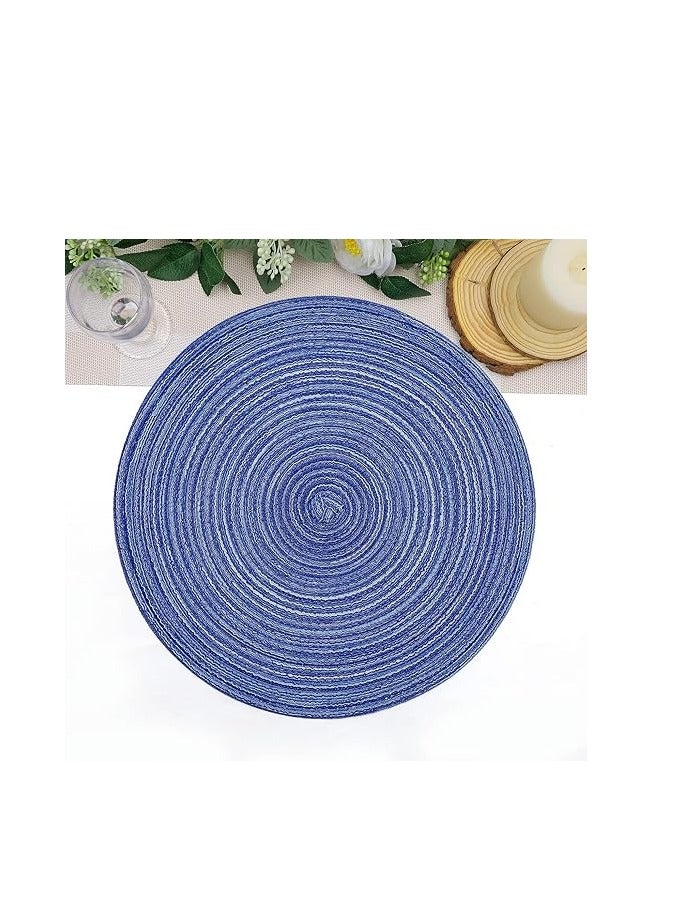 Round Placemats Set of 4 – Braided Circle Place Mats, Washable 12-Inch Table Mats for Kitchen and Dining, Durable and Stylish Braided Mats for Home, Protects Tables from Spills and Heat  - Image 2