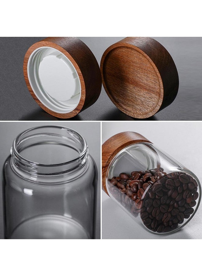 Femora Femora Borosilicate Glass Jar With Wooden Lid| Glass Jars For Kitchen| Kitchen Storage Jars| 1 Year Warranty| Fancy Jars for Gifting, Snacks, Spice, Cookies, Dry Food, Pickles|550ml| Set Of 4 - Image 2