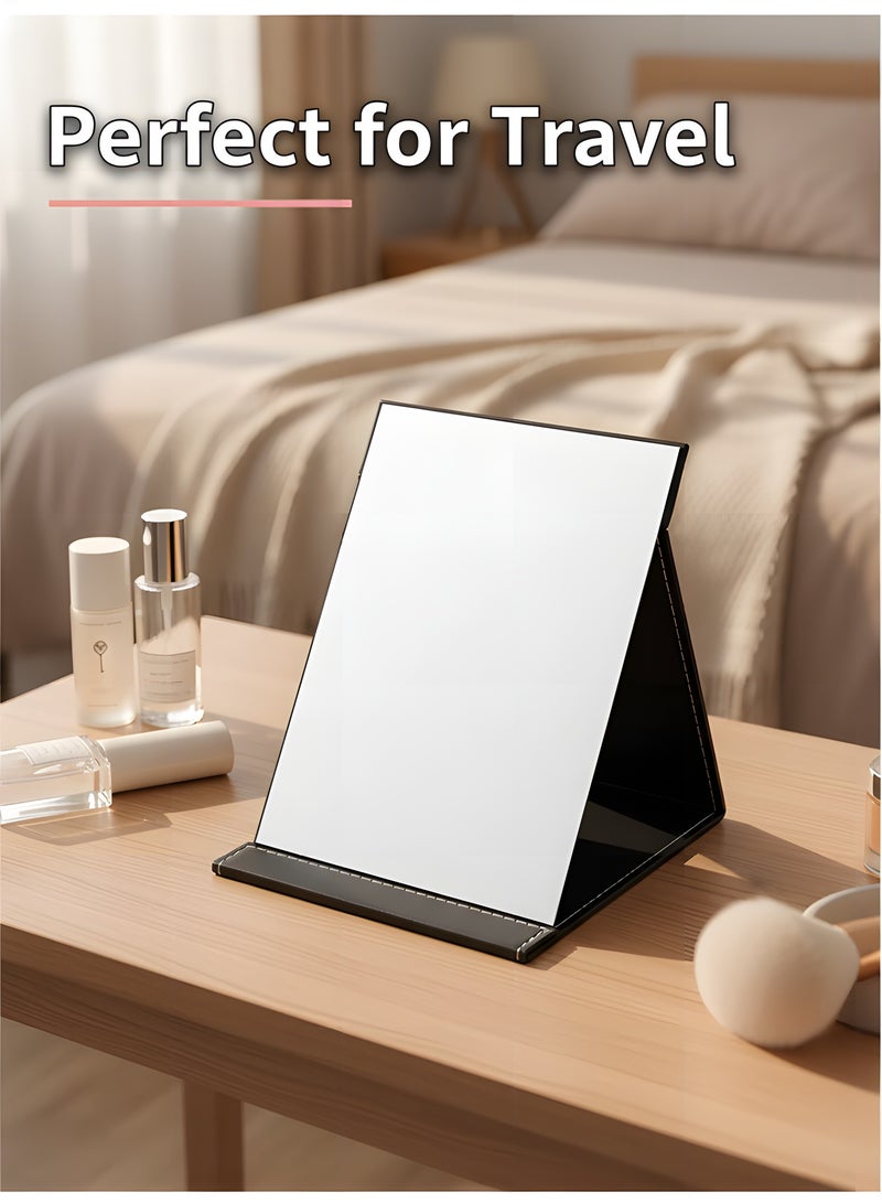 Beauenty Portable Folding Travel Vanity Mirror,Dresser Desk Mirror,Beauty Mirror,Flat Mirror,Mirror with Stand,Portable Dresser for Travel,Camping,Room Decor,Beauty Room,Powder Room - Image 3
