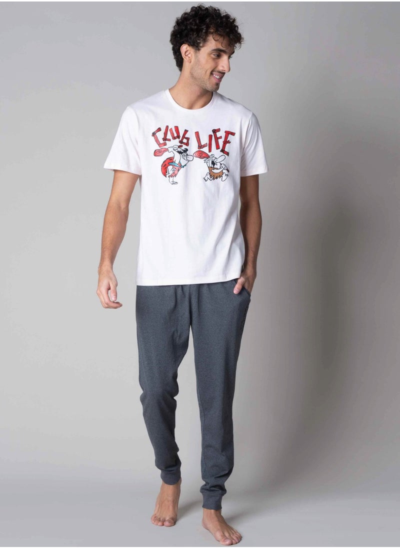 Warner Bros - Urban Haul X Flintstones Mens Pyjama Set - Image 1