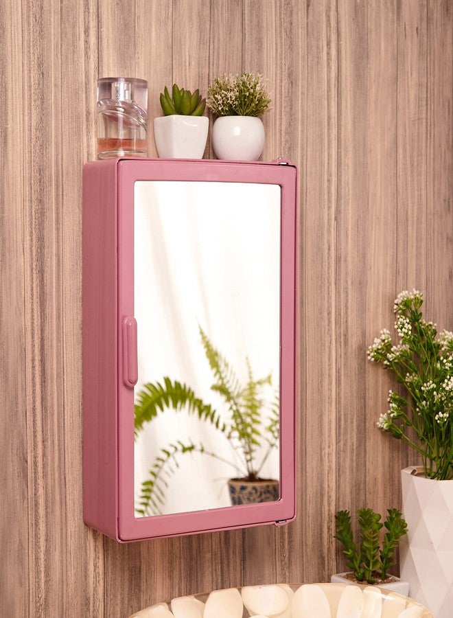 zahab Plastic Bathroom Cabinet Magenta Single Door 10 x 4 x 14 inch - Image 2