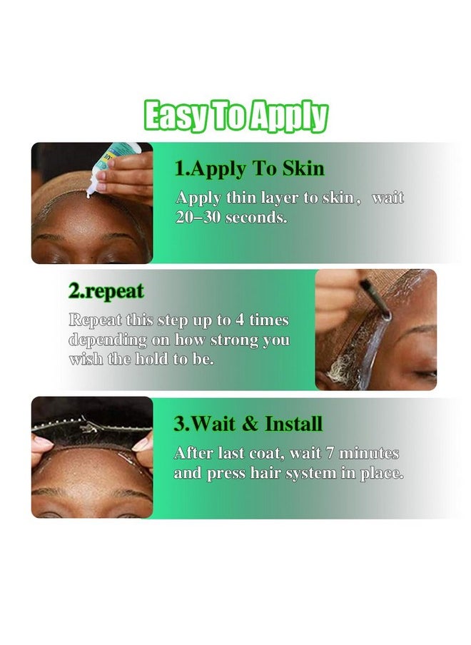 piaou - Wig Glue For Front Lace Wig Waterproof Lace Glue Strong Hold Invisible Bonding Glue For Wigs And Hair Systems Easy To Remove Fast Drying Super Hold Perspiration Resistant - Image 1