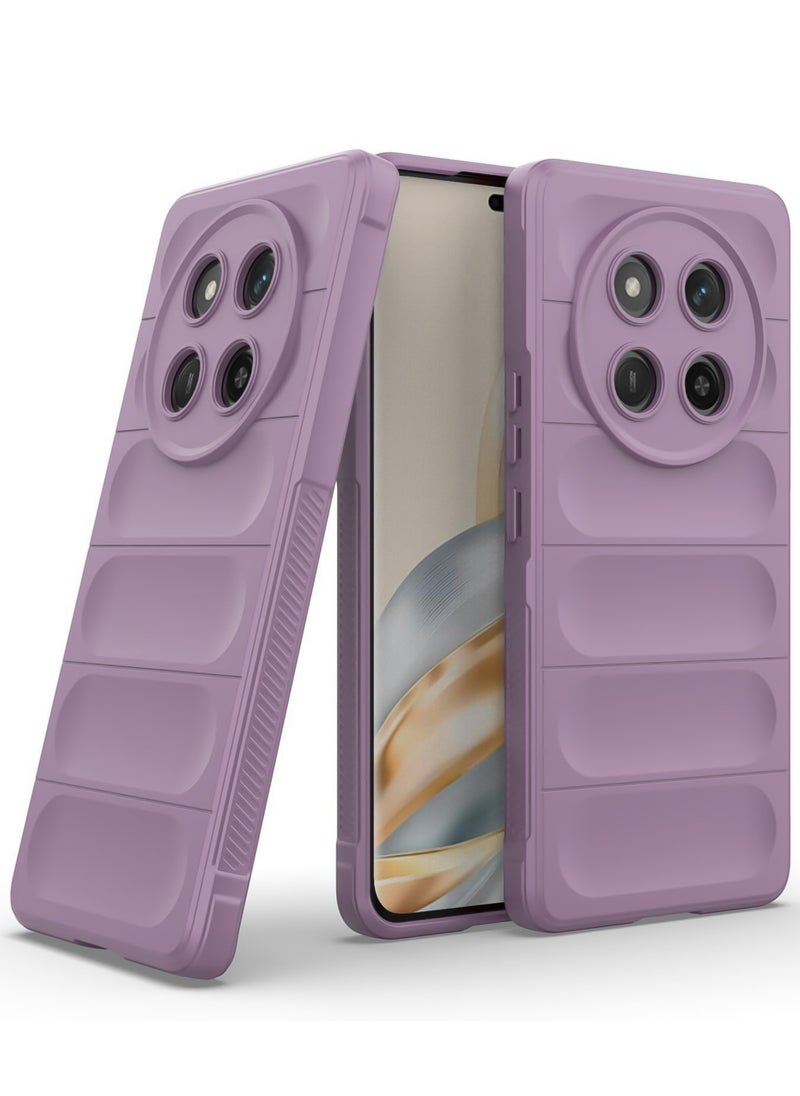 ماركة غير محددة - حافظة حماية ممتازة من السيليكون الخلفي متوافقة مع Honor X9c 5G Magic Shield حافظة مقاومة للصدمات مع حماية للكاميرا (لافندر) - Image 1