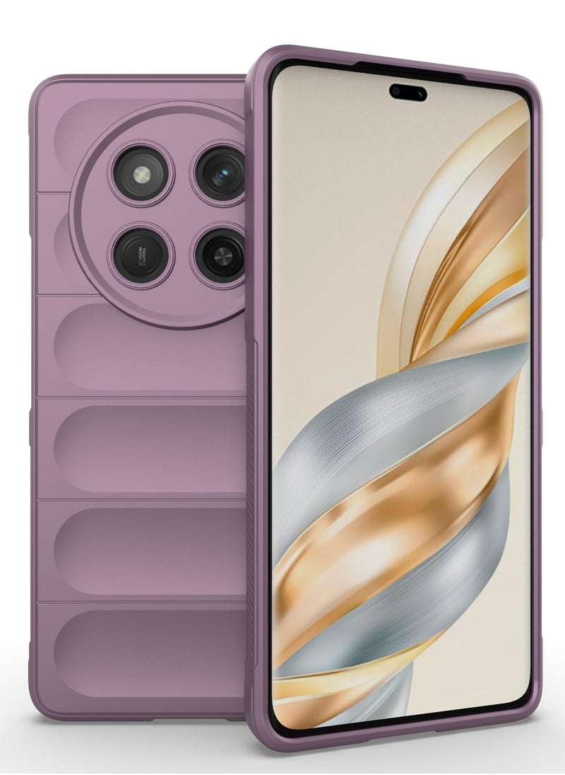 ماركة غير محددة - حافظة حماية ممتازة من السيليكون الخلفي متوافقة مع Honor X9c 5G Magic Shield حافظة مقاومة للصدمات مع حماية للكاميرا (لافندر) - Image 1
