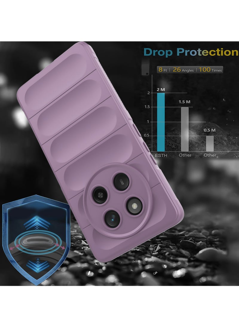 ماركة غير محددة - حافظة حماية ممتازة من السيليكون الخلفي متوافقة مع Honor X9c 5G Magic Shield حافظة مقاومة للصدمات مع حماية للكاميرا (لافندر) - Image 1