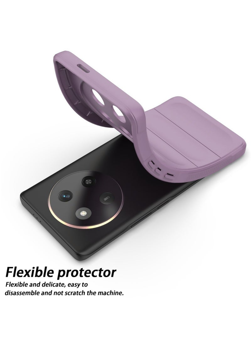 ماركة غير محددة - حافظة حماية ممتازة من السيليكون الخلفي متوافقة مع Honor X9c 5G Magic Shield حافظة مقاومة للصدمات مع حماية للكاميرا (لافندر) - Image 1
