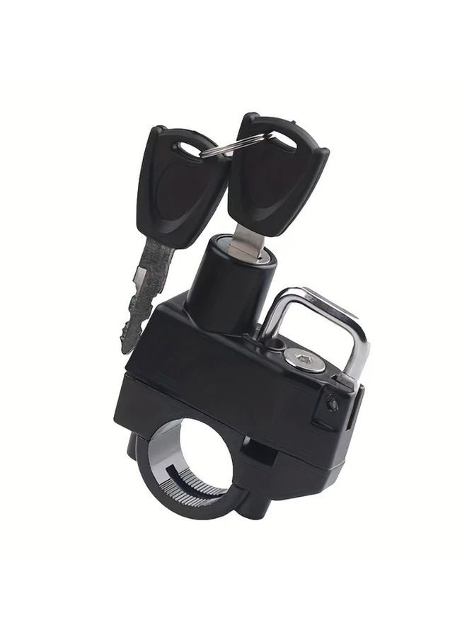 Universal Helmet Lock Clamp Black Mechanical Knob Control Durable PVC Anti Theft Grip - Image 2