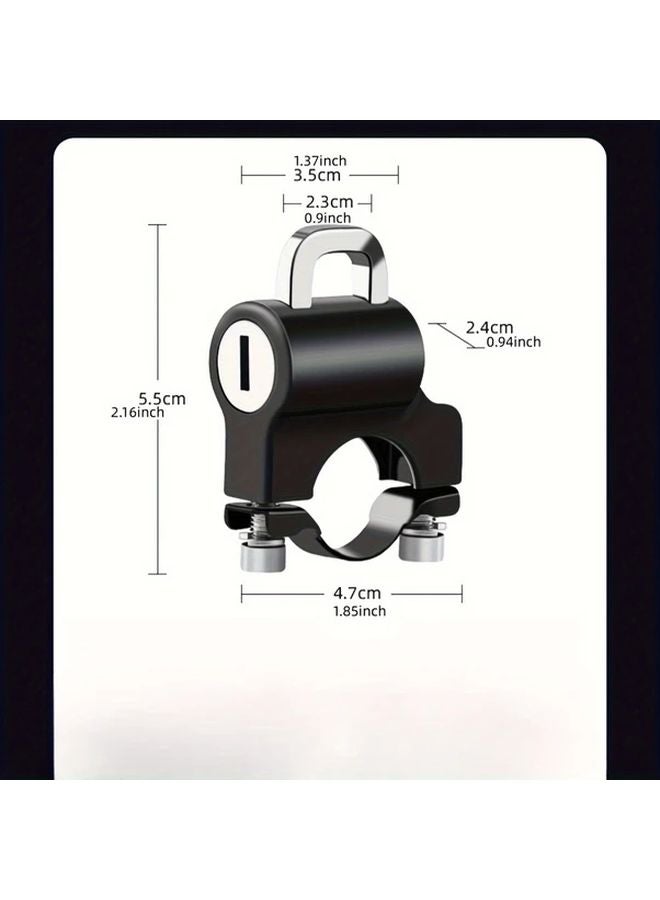 Universal Helmet Lock Clamp Black Mechanical Knob Control Durable PVC Anti Theft Grip - Image 5