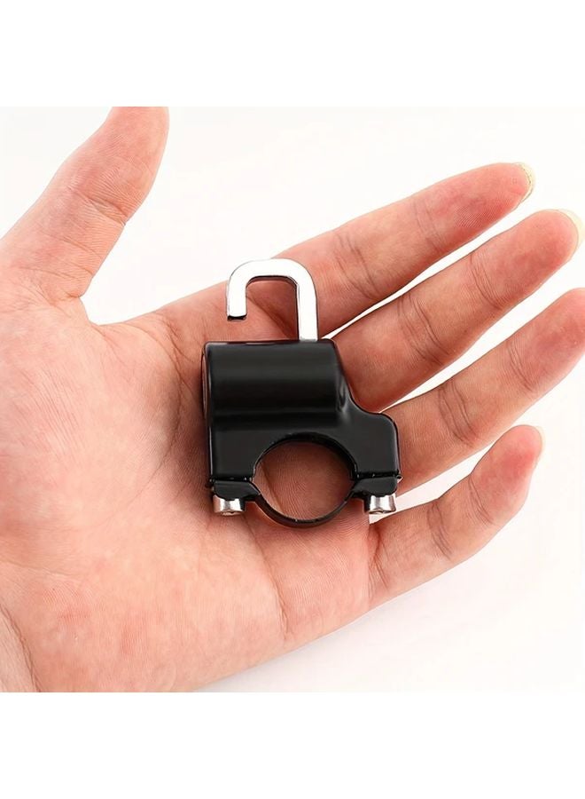 Universal Helmet Lock Clamp Black Mechanical Knob Control Durable PVC Anti Theft Grip - Image 4