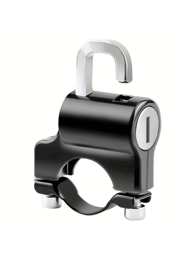Universal Helmet Lock Clamp Black Mechanical Knob Control Durable PVC Anti Theft Grip - Image 3