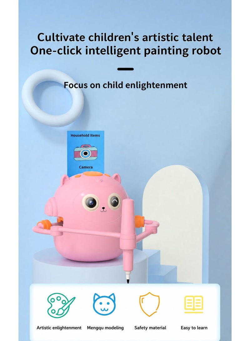Kids Intelligent Interactive Drawing Robot Toy, Educational Painting & Writing Learning Partner with Smart Recognition Cards, STEM Electronic Art Toy for Toddlers Boys & Girls - Image 4