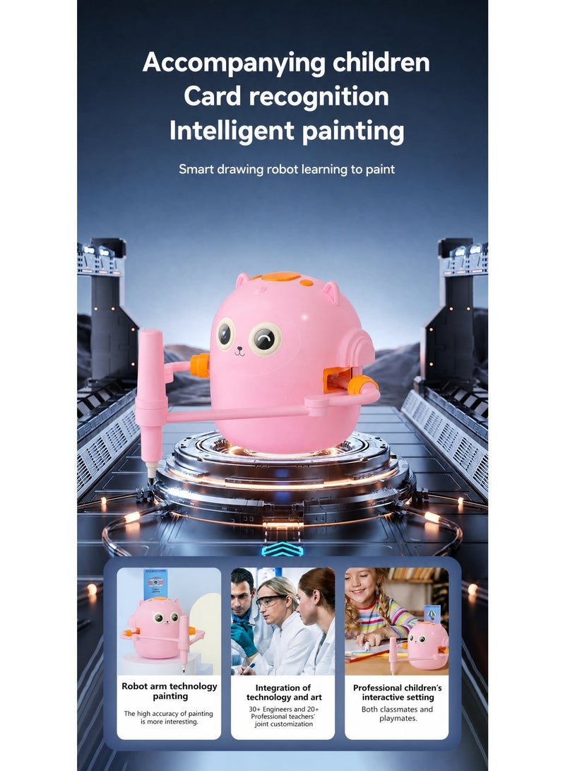 Kids Intelligent Interactive Drawing Robot Toy, Educational Painting & Writing Learning Partner with Smart Recognition Cards, STEM Electronic Art Toy for Toddlers Boys & Girls - Image 5