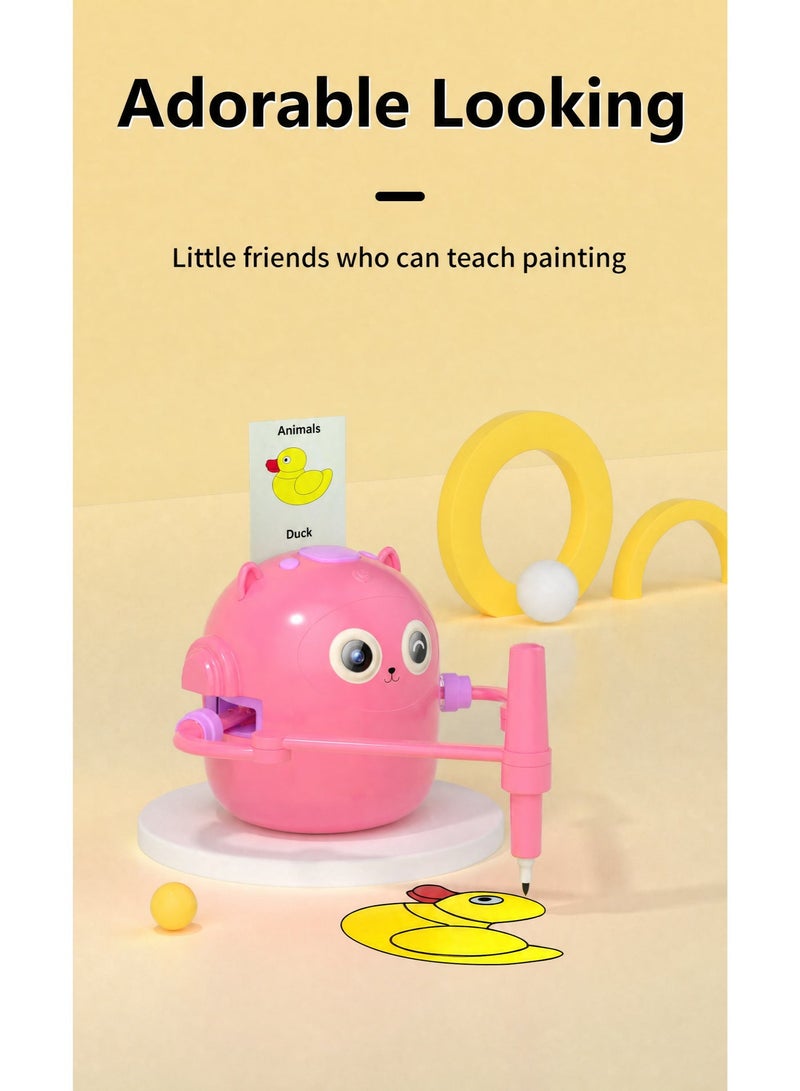Kids Intelligent Interactive Drawing Robot Toy, Educational Painting & Writing Learning Partner with Smart Recognition Cards, STEM Electronic Art Toy for Toddlers Boys & Girls - Image 3