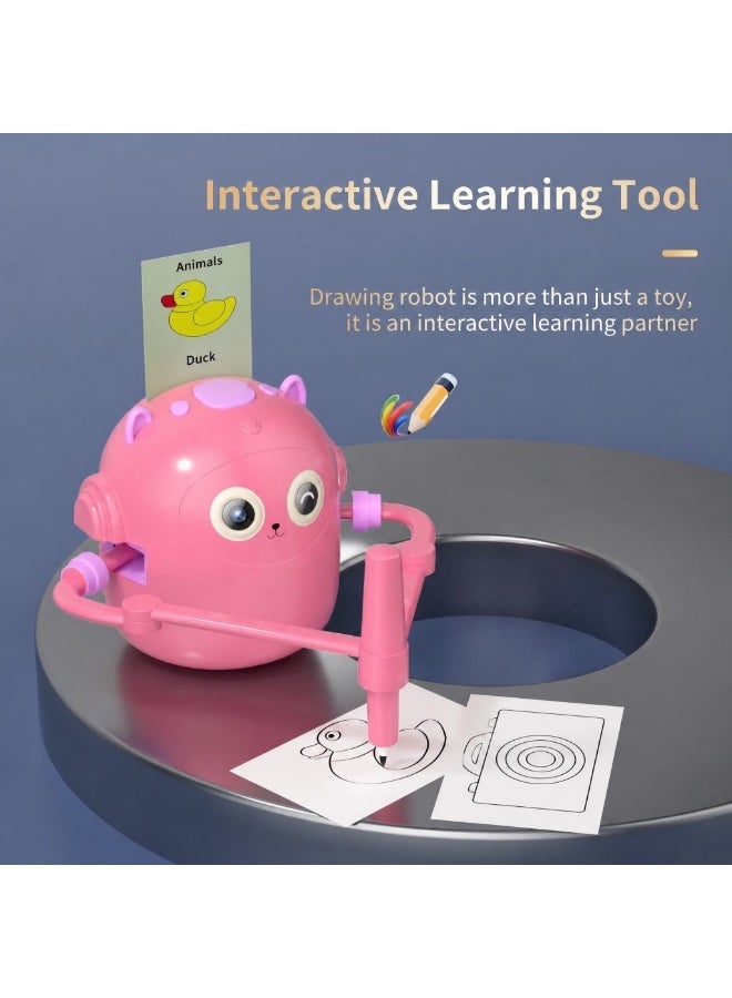 Kids Intelligent Interactive Drawing Robot Toy, Educational Painting & Writing Learning Partner with Smart Recognition Cards, STEM Electronic Art Toy for Toddlers Boys & Girls - Image 2