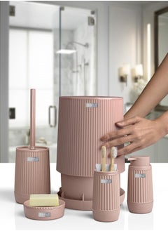 ‎okyanus Home Nida Powder 5-Piece Bathroom Set  - Image 2