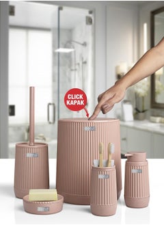 ‎okyanus Home Nida Powder 5-Piece Bathroom Set  - Image 5