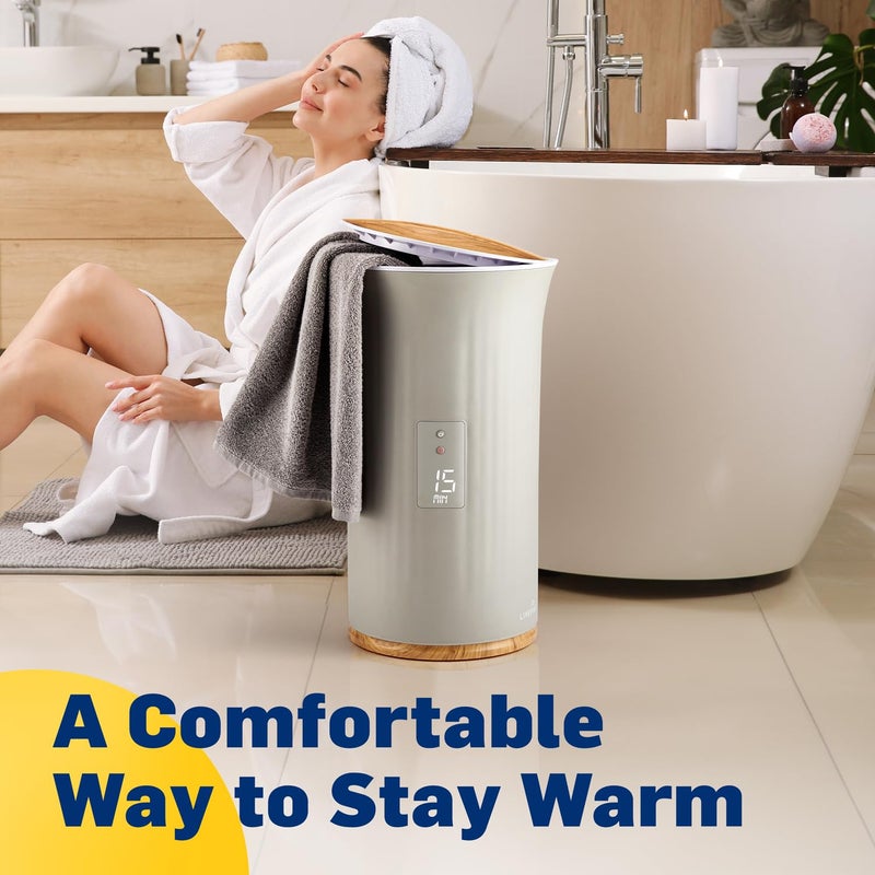 Live Fine Towel Warmer | Bucket Style Luxury Heater with LED Display, Adjustable Timer, Auto Shut-Off | Fits 40â€ x 70â€ Oversized Towel - Height 21.25 Inches and 12.9 Inches Wide - Image 5