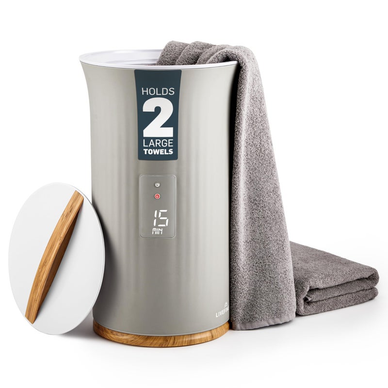 Live Fine Towel Warmer | Bucket Style Luxury Heater with LED Display, Adjustable Timer, Auto Shut-Off | Fits 40â€ x 70â€ Oversized Towel - Height 21.25 Inches and 12.9 Inches Wide - Image 1