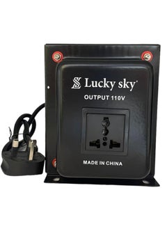 Lucky Sky Step Down 3000W Watt Transformer 220 Volt to 110 Volt Voltage Converter, Universal 3 Pin UK With Power Cord For Household Electrical Appliance Voltage Converter (220V TO 110V 3000W).  - Image 1