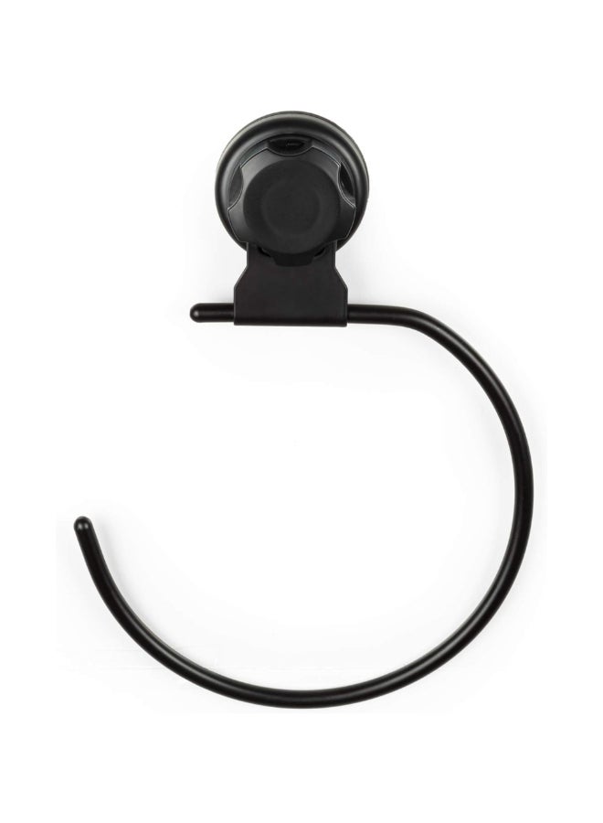 COMPACTOR Bestlock Suction Cup Wall Mounted Towel Ring Black 23 x 3.4 x 16 cm RAN9783 - Image 2