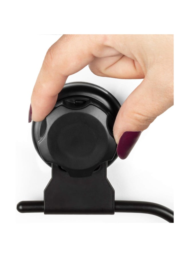 COMPACTOR Bestlock Suction Cup Wall Mounted Towel Ring Black 23 x 3.4 x 16 cm RAN9783 - Image 4