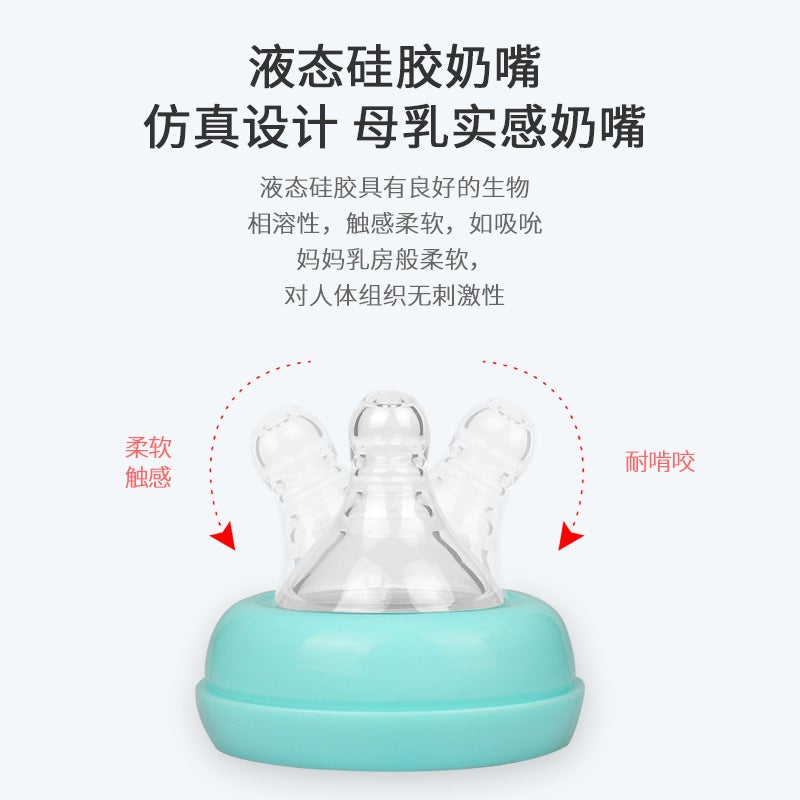 Baby Bottle Newborn Cartoon With Handle Wide Mouth Bottle Anti-Choking Anti-Fall Creative Baby Bottle - Image 4