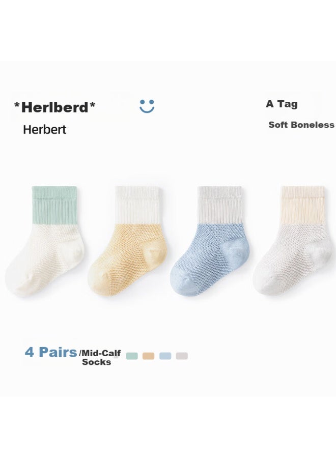 Beptides Beipes Baby Socks Spring And Summer Thin Newborn Boys And Girls Children's Anti-slip Cotton Socks Heer 3-5 Years Old - Image 1