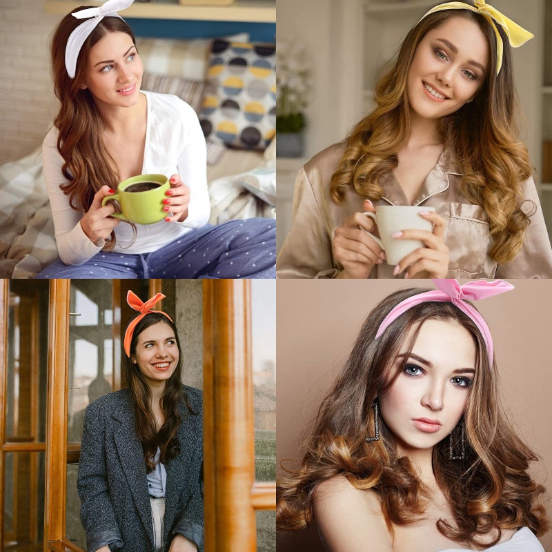 Ondder Wire Headbands for Women and Girls - 9 Pcs Cute Wired Bow Twist Hair Accessories - Image 4