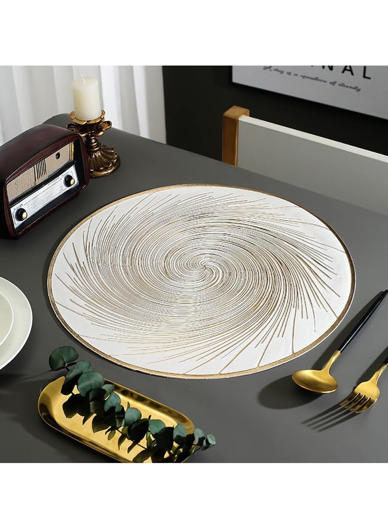 Placemats Set of 6, Heat Resistant Washable Waterproof Oil-Proof Placemats, Wrinkle Free Kitchen Dining Table Mats - Image 4