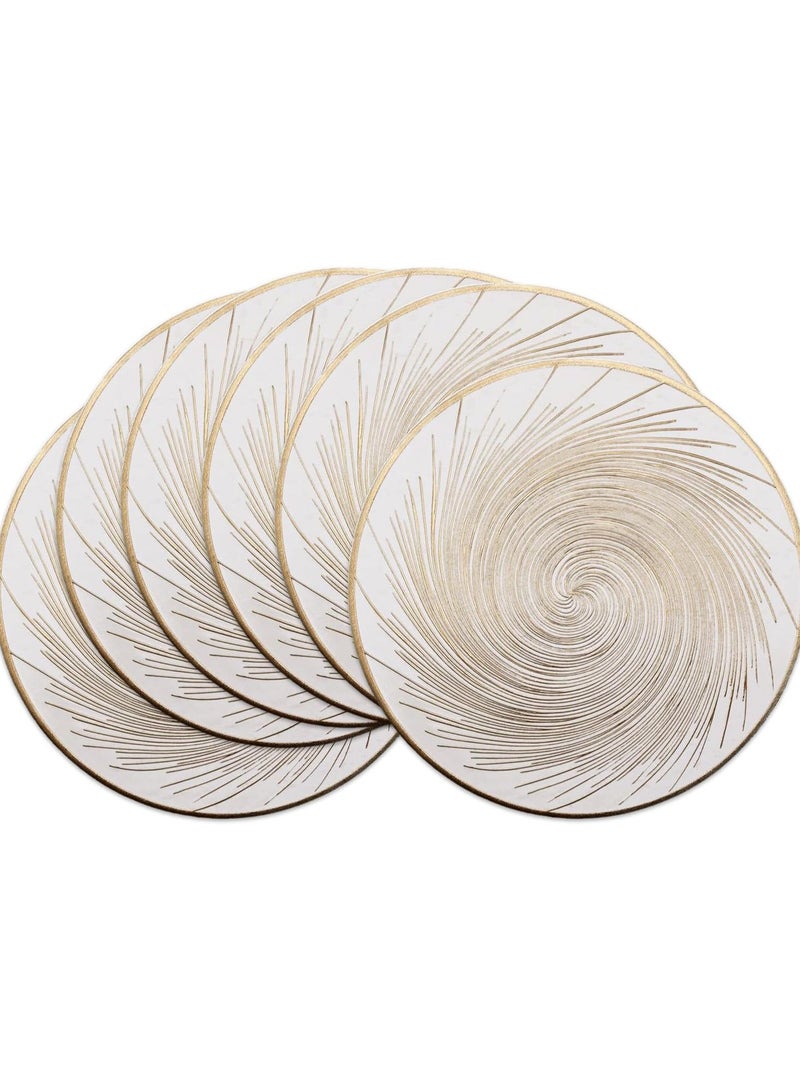 Placemats Set of 6, Heat Resistant Washable Waterproof Oil-Proof Placemats, Wrinkle Free Kitchen Dining Table Mats - Image 1