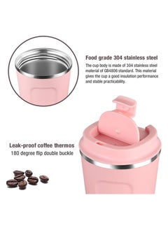 Coffee Vacuum Insulated Travel Mug Smilatte Leakproof Double Wall Stainless Steel Reusable Coffee Cup with Lid for Hot and Cold Drinks  - Image 2